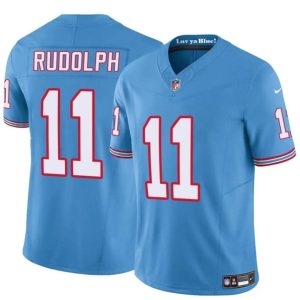 Youth Tennessee Titans #11 Mason Rudolph Blue 2024 F.U.S.E. Throwback Vapor Limited Football Stitched Jersey