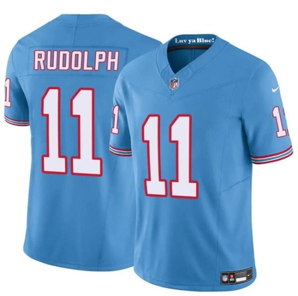 Youth Tennessee Titans #11 Mason Rudolph Blue 2024 F.U.S.E. Throwback Vapor Limited Football Stitched Jersey