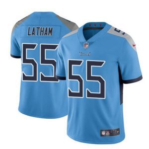 Youth Tennessee Titans #55 JC Latham Blue 2024 Draft Vapor Limited Football Stitched Jersey