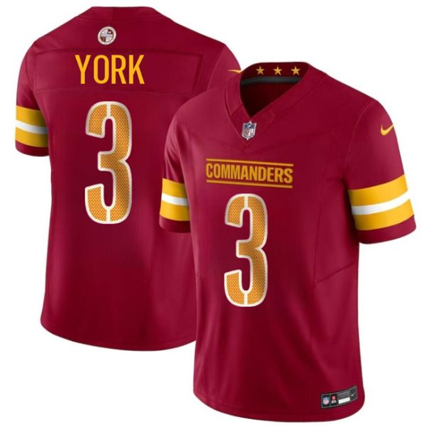 Youth Washington Commanders #3 Cade York Burgundy 2024 F.U.S.E Vapor Limited Football Stitched Jersey