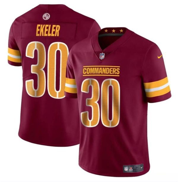 Youth Washington Commanders #30 Austin Ekeler Burgundy Vapor Limited Football Stitched Jersey