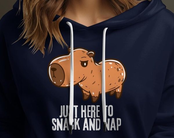 Capybara Just Here To Snack And Nap Unisex Hoodie UH1107