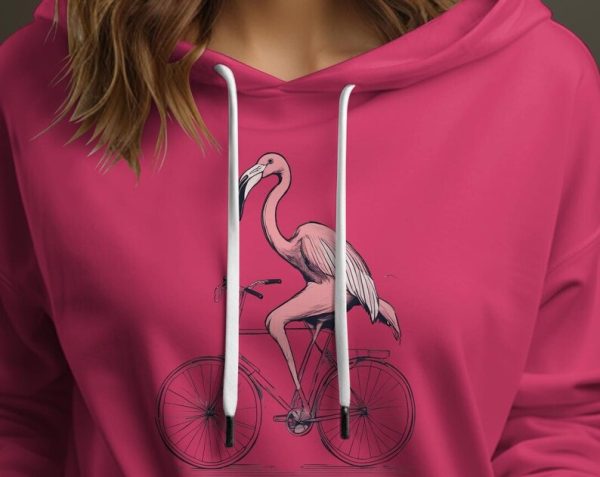 Flamingo On A Bicycle Unisex Hoodie UH1178