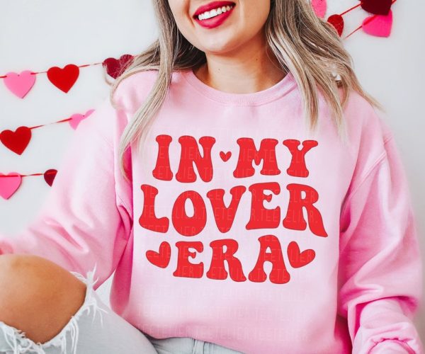 In My Lover Era Sweatshirt Valentines Day Sweatshirt Lover Era Heart Cute Crewneck Galentine's Day Gift For Bestie BFF Gifts For Her VLT1065