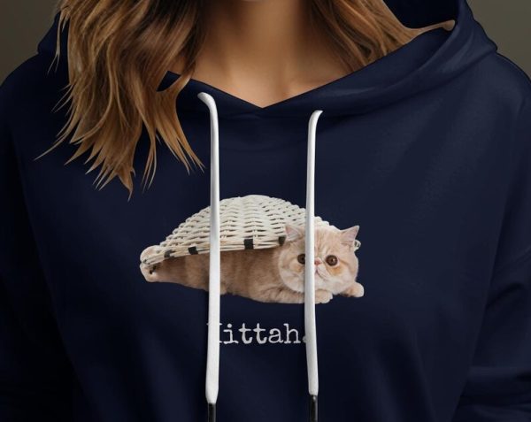 Kittah Silly Cat Under Basket Unisex Hoodie UH1083