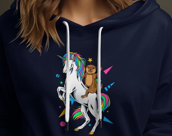 Otter Riding A Unicorn Unisex Hoodie UH1115