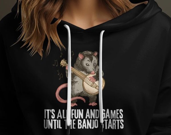 Possum Playing Banjo Unisex Hoodie UH1094