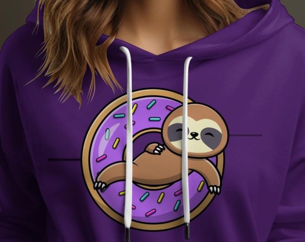 Sloth Inside Doughnut Unisex Hoodie UH1179