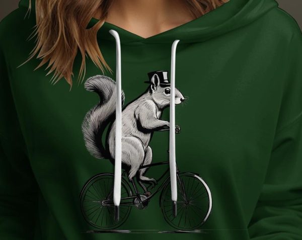 Squirrel On A Bicycle Unisex Hoodie UH1050