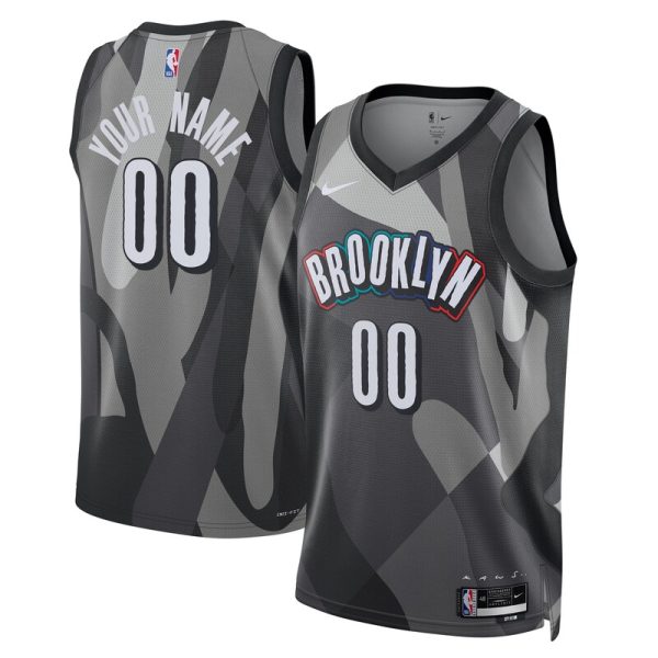 Brooklyn Nets Unisex 2024/25 Custom Swingman Jersey - City Edition - Gray