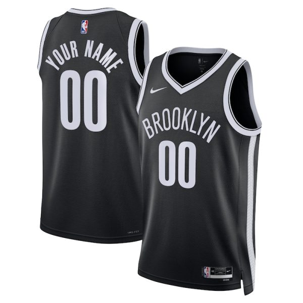 Brooklyn Nets Unisex Swingman Custom Jersey Black - Icon Edition