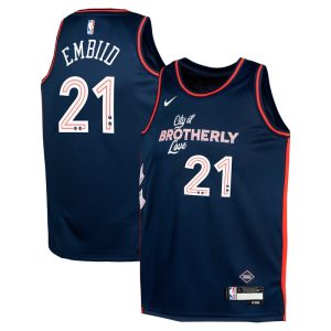 Joel Embiid Philadelphia 76ers Youth  Swingman Replica Jersey - City Edition - Navy