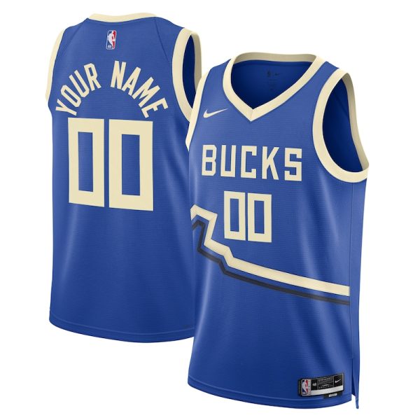 Milwaukee Bucks Unisex 2024/25 Custom Swingman Jersey - City Edition - Royal
