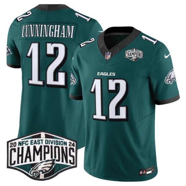 Philadelphia Eagles #12 Randall Cunningham Green 2024 New NFC East Champions F.U.S.E. Vapor Untouchable Limited Football Stitched Jersey