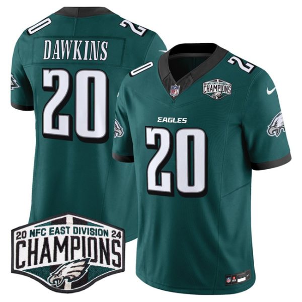 Philadelphia Eagles #20 Brian Dawkins Green 2024 New NFC East Champions F.U.S.E. Vapor Untouchable Limited Football Stitched Jersey
