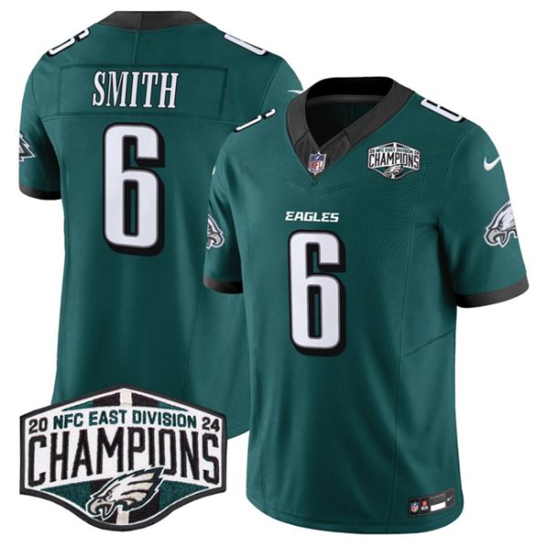 Philadelphia Eagles #6 DeVonta Smith Green 2024 New NFC East Champions F.U.S.E. Vapor Untouchable Limited Football Stitched Jersey