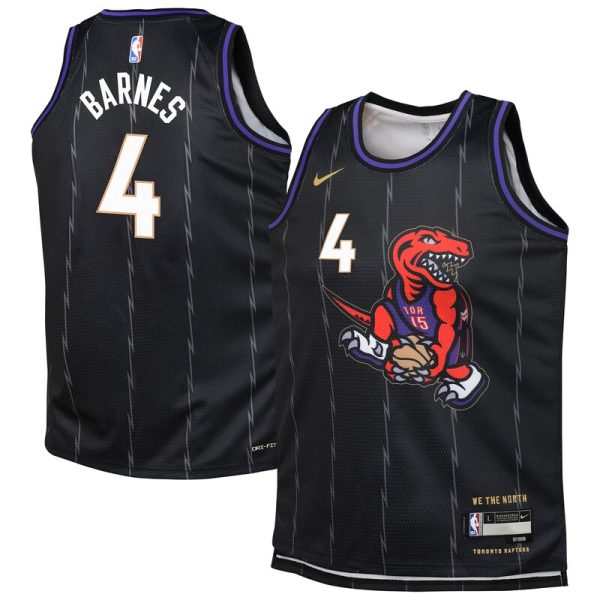 Scottie Barnes Toronto Raptors Youth 2024/25 Swingman Player Jersey - City Edition - Black
