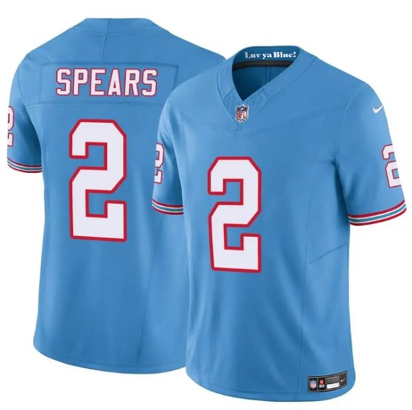 Tennessee Titans #2 Tyjae Spears Blue 2024 F.U.S.E. Throwback Vapor Limited Football Stitched Jersey
