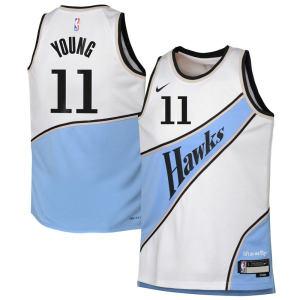 Trae Young Atlanta Hawks Youth 2024/25 Swingman Player Jersey - City Edition - White