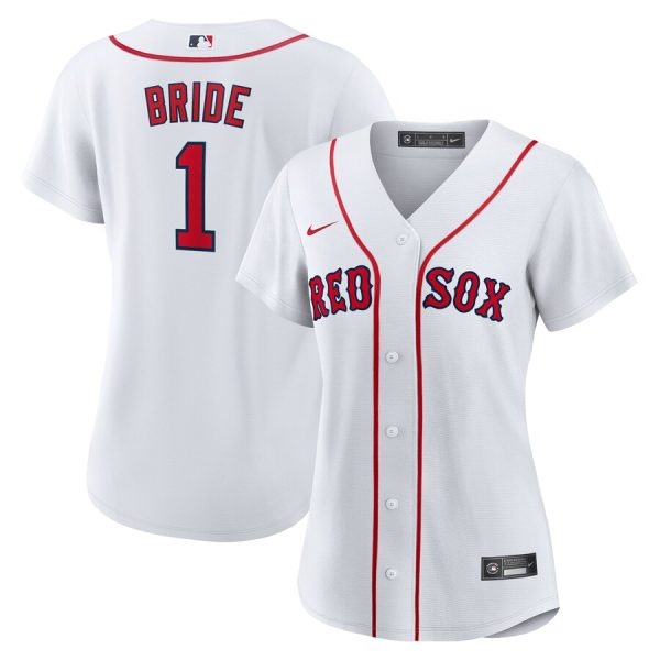 Boston Red Sox Women's #1 Bride Home Replica Jersey - White