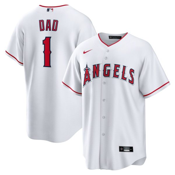Los Angeles Angels #1 Dad Home Replica Jersey - White