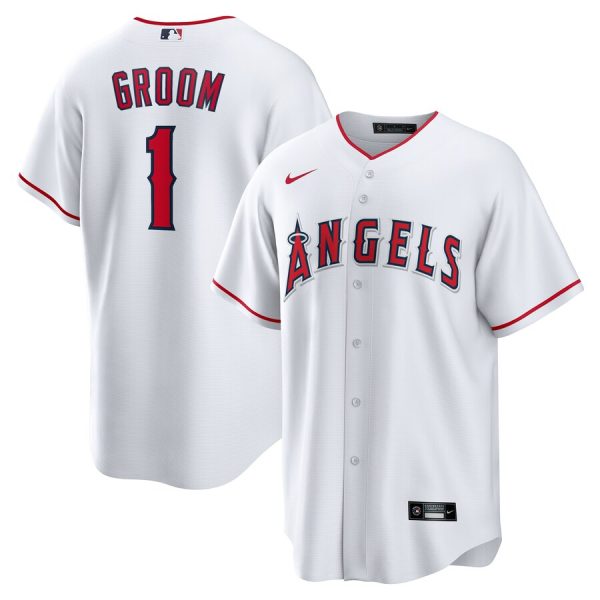 Los Angeles Angels #1 Groom Home Replica Jersey - White