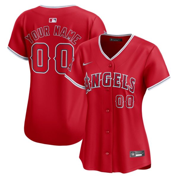 Los Angeles Angels Women's Alternate Limited Custom Jersey - Red