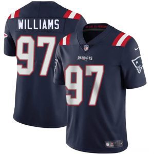 New England Patriots #97 Milton Williams Navy 2025 Vapor Limited Football Stitched Jersey