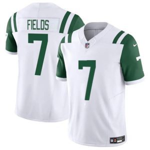 New York Jets #7 Justin Fields White 2025 F.U.S.E. Classic Alternate Vapor Untouchable Limited Football Stitched Jersey