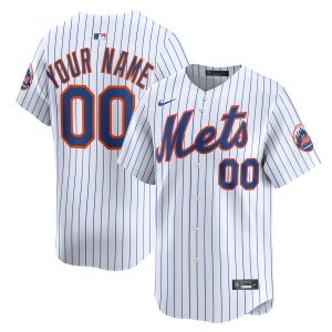 New York Mets Home Limited Custom Jersey - White