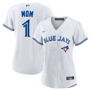Toronto Blue Jays Women's #1 Mom Home Replica Jersey - White