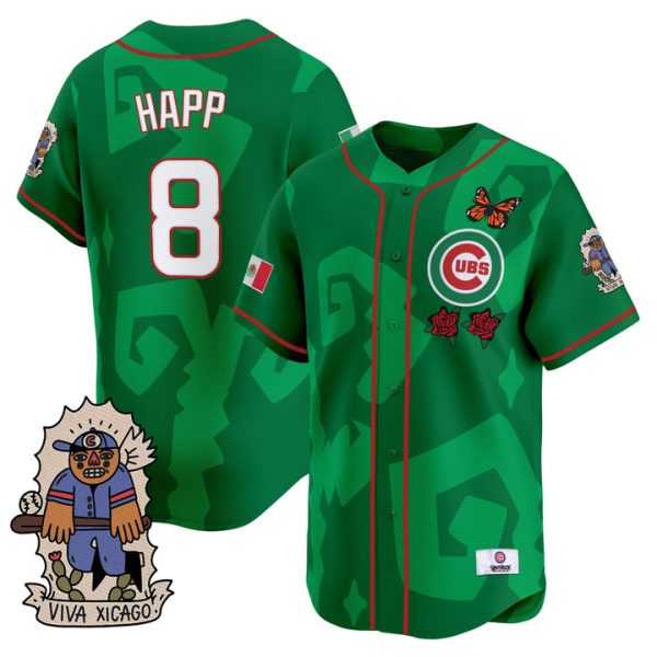 2025 Chicago Cubs Mexican Heritage Vapor Premier Limited Jersey - Green Ian Happ