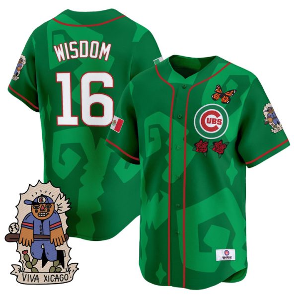2025 Chicago Cubs Mexican Heritage Vapor Premier Limited Jersey - Green Patrick Wisdom
