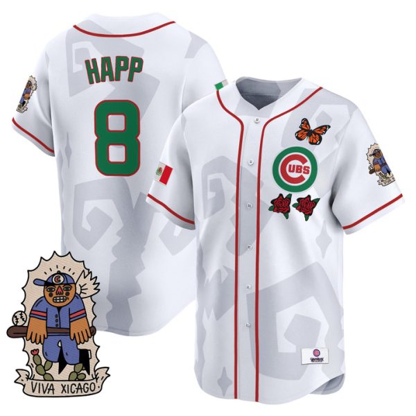 2025 Chicago Cubs Mexican Heritage Vapor Premier Limited Jersey - White Ian Happ