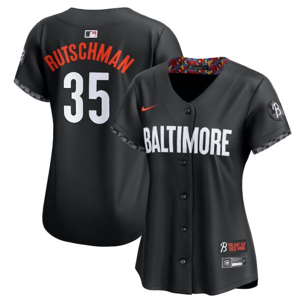 Adley Rutschman Baltimore Orioles Women's City Connect Limited Jersey - Black