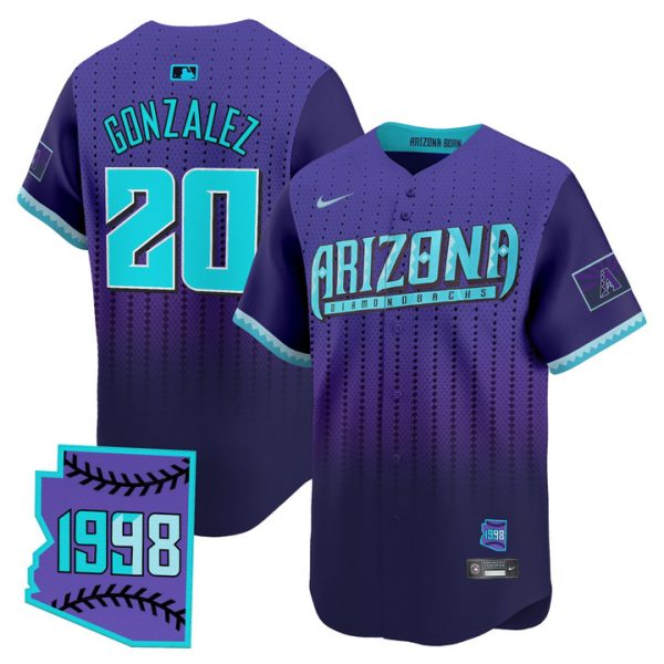 Arizona Diamondbacks 2025 City Connect Vapor Premier Limited Jersey - Purple Luis Gonzalez
