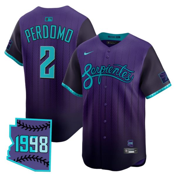 Arizona Diamondbacks 2025 City Connect Vapor Premier Limited Jersey V2 - Purple Geraldo Perdomo