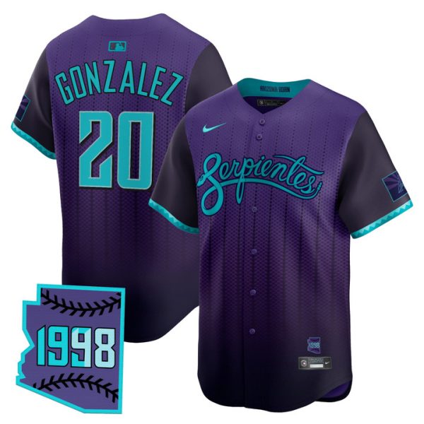 Arizona Diamondbacks 2025 City Connect Vapor Premier Limited Jersey V2 - Purple Luis Gonzalez