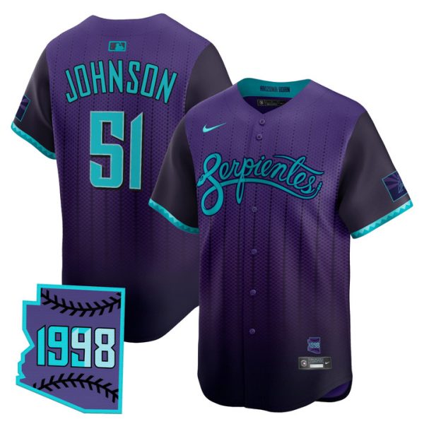 Arizona Diamondbacks 2025 City Connect Vapor Premier Limited Jersey V2 - Purple Randy Johnson