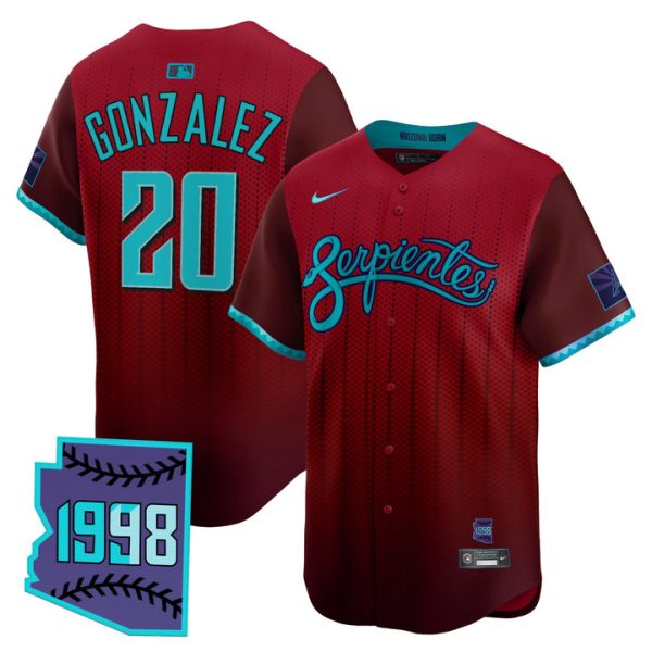 Arizona Diamondbacks 2025 City Connect Vapor Premier Limited Jersey V2 - Red Luis Gonzalez