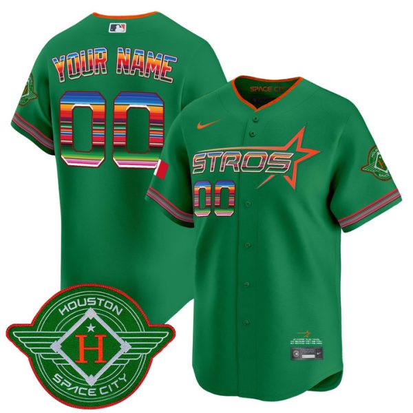 Astros 2025 City Connect Mexico Vapor Premier Limited Custom Jersey - Green