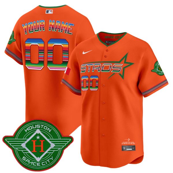 Astros 2025 City Connect Mexico Vapor Premier Limited Custom Jersey - Orange
