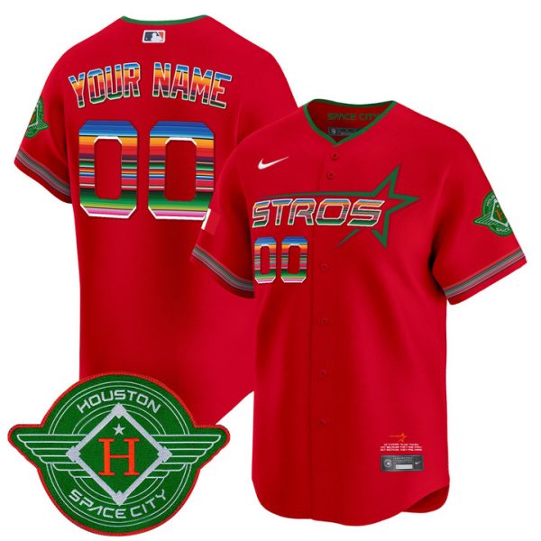 Astros 2025 City Connect Mexico Vapor Premier Limited Custom Jersey - Red