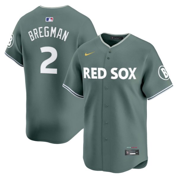 Boston Red Sox 2025 City Connect Vapor Premier Limited Jersey - Green Alex Bregman
