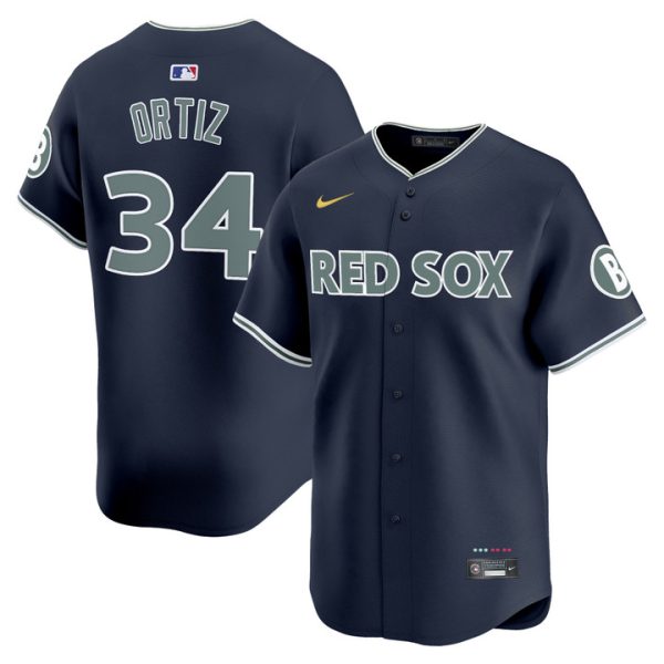 Boston Red Sox 2025 City Connect Vapor Premier Limited Jersey - Navy David Ortiz