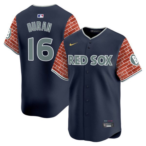 Boston Red Sox 2025 Fenway Red Brick Style Vapor Premier Limited Jersey - Navy Jarren Duran