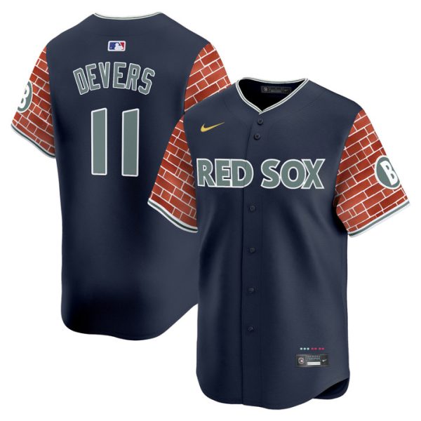 Boston Red Sox 2025 Fenway Red Brick Style Vapor Premier Limited Jersey - Navy Rafael Devers