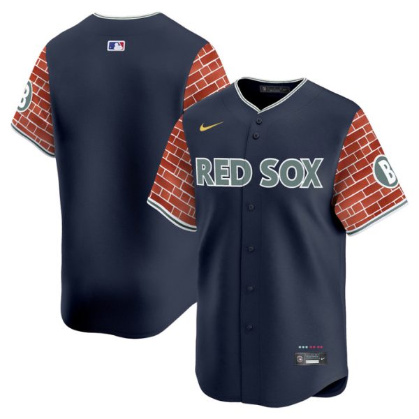 Boston Red Sox 2025 Fenway Red Brick Style Vapor Premier Limited Jersey - Navy Team