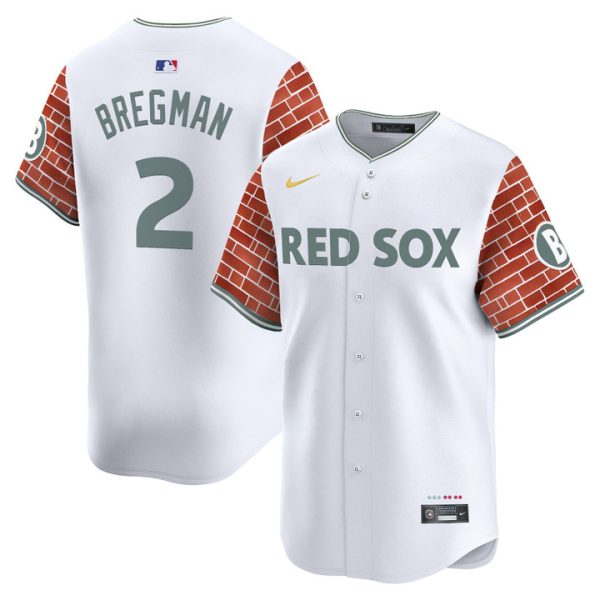 Boston Red Sox 2025 Fenway Red Brick Style Vapor Premier Limited Jersey - White Alex Bregman
