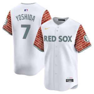 Boston Red Sox 2025 Fenway Red Brick Style Vapor Premier Limited Jersey - White Masataka Yoshida